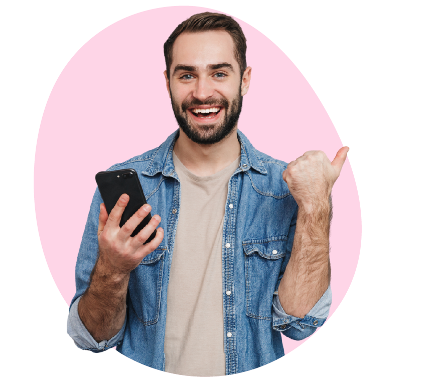 HOMME TELEPHONE FORME ROSE